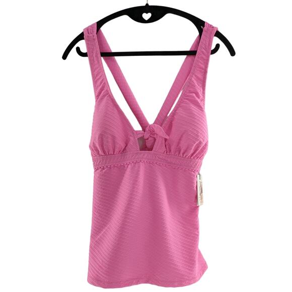 Jessica Simpson Cross Back Tankini Top - Picture 3 of 9